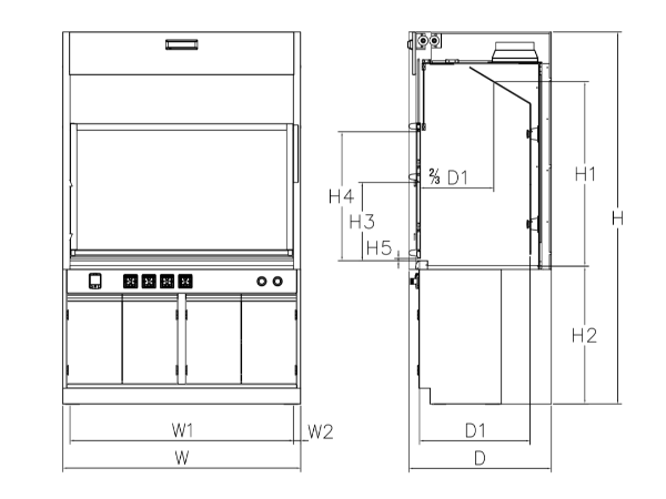 歐式高效節能·智能排風柜·全鋼通風柜(臺式款)