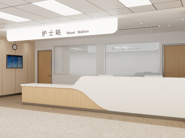 醫(yī)院大廳心脈：護(hù)士站與接待臺(tái)共筑健康防線